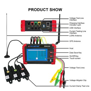 bibo Wireless GPS Synchronized 3-Phase Voltammeter Analyzer ETCR4500 Secondary Voltage-Drop/Load <b>Tester</b> IP60 - Product Image 4