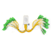 Divisor PLC de Fibra Óptica Desnuda para Exteriores de Alta Calidad 1x2 1x16 SC APC 0.5m con Pigtail y Redundancia ABS