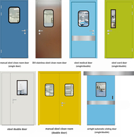 Porte Hermétique Automatique et Silencieuse en Acier pour Salle Blanche et Bloc Opératoire, Vente en Gros