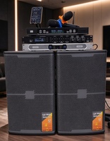 KES6120 Gaya Sama Kit Audio 12 Inch Termasuk Sepasang Speaker, Amplifier Profesional, Efek, dan Mikrofon
