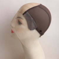 En gros, bonnets de perruque en nylon respirant réglables à double dentelle pour la confection de perruques