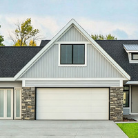 Porte de garage sectionnelle en aluminium en gros avec verre trempé de 8 mm, porte de garage moderne en acier galvanisé pour villa, conception gratuite en option