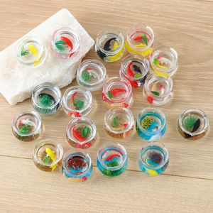 Mini Fishbowl balık tankı simülasyon oyuncaklar Goldfish mikro manzara modeli Dollhouse aksesuarları oyuncak - Product Image 1