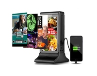 Système Android, écran tactile LCD unique, lecteur de publicité, Station de recharge de téléphone de Table de Restaurant et banque d'alimentation