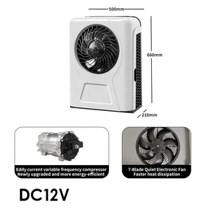Climatiseur de stationnement électrique 7500 BTU 12V/24V <span class=keywords><strong>à</strong></span> compresseur mini scroll split pour voitures, camions, fourgonnettes – Rénovation/Mise <span class=keywords><strong>à</strong></span> niveau - Product Image 2