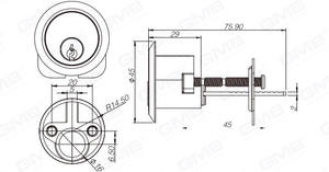 Cylindre de serrure de porte haute sécurité personnalisé au prix d'usine avec clé, cylindre de serrure de porte antivol - Product Image 3