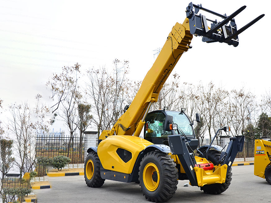 Yellow Telehandler 8 Ton Heavy-Duty 10m 4WD Telehandler XTF8010K Diesel Engine Forklift ...