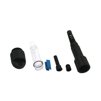 Connecteur 5G extérieur compatible PDLC, étanche IP67, pour câble à fibre optique blindé tactique, noir, certifié ISO9001