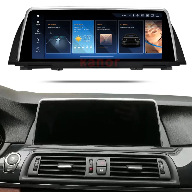 Android 13 10.25インチタッチスクリーンヘッドユニット、Carplay Android Auto、BMW5シリーズF10 F11 CICNBTダッシュボードラジオ用