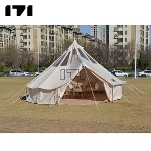 luxury glamping tents for resorts emperor twin bell tent bell tent 320gsm