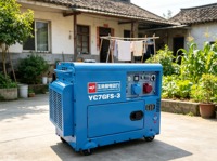 Générateur diesel silencieux de qualité industrielle Yuchai 7 kW, type YC7GFS-3, insonorisé, source d'alimentation de secours, affichage numérique, 230 V, 50/60 Hz