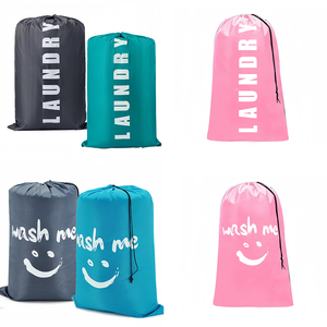 Custom Logo Large Extra-Large 210D Oxford Storage Laundry <b>Bag</b> Machine-Washable Drawstring <b>Bag</b> 40L-150L Capacity Modern Dirty - Product Image 6