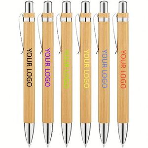 23 Bolígrafos de Madera Personalizados con Logotipo para Oficina, Venta al Por Mayor, Ecológicos, de Bambú Natural - Product Image 2