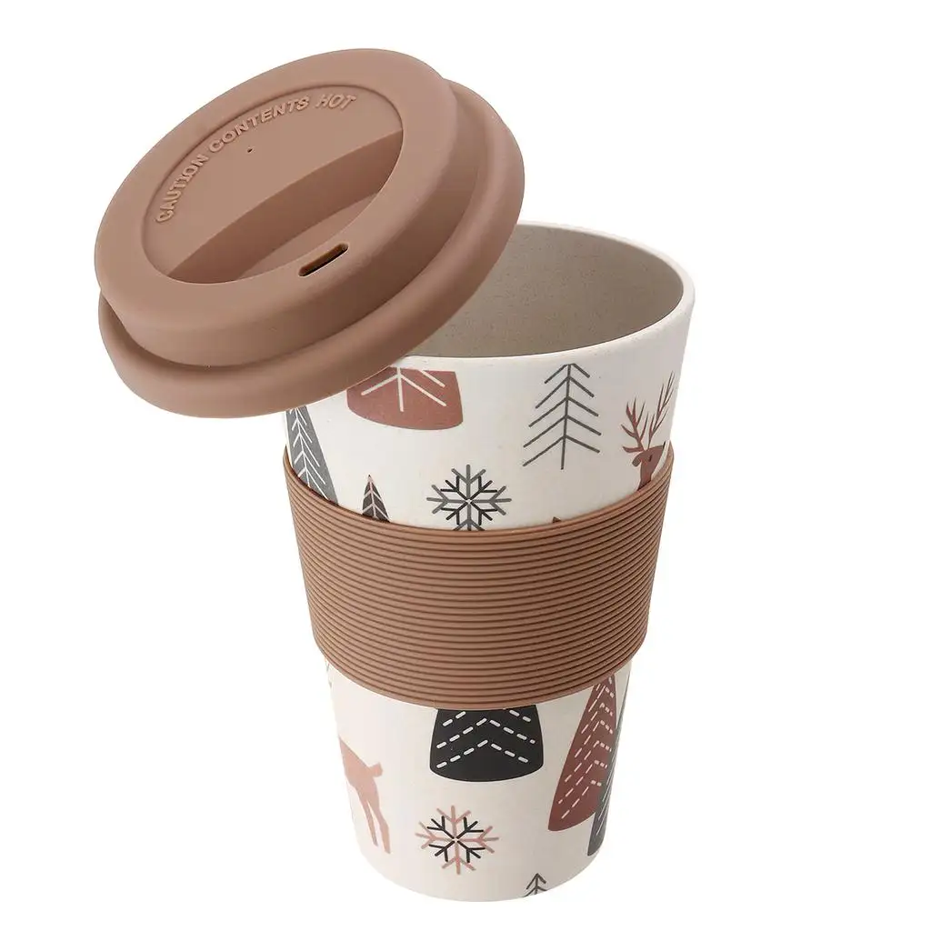 Copo de cerâmica de viagem isolado, venda quente, copo térmico para café, fechamento hermético, com tampa de silicone