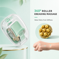 Neuheit: Elektrisches Handmassagegerät mit Rollen und Knetfunktion, Beheizt, Akupressur, Vibrationsmassage für Finger und Hände