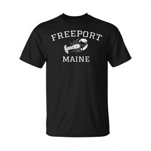 Camiseta Freeport Maine Lobster negra unisex talla adulto - Product Image 2