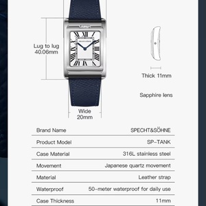 Nuevo Reloj de Lujo para Hombre, Esfera de Concha, Doble Cara, Cuarzo, Acero Inoxidable 316L, Resistente al Agua 50m - Product Image 6