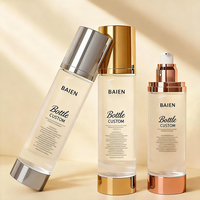Vente en gros pulvérisateur cosmétique rond transparent à brume fine flacon vaporisateur de parfum en plastique pour soins de la peau