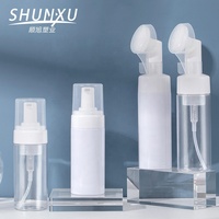 ShunXu Blanc Transparent Pet Cosmétique Moussant Main Savon Bouteilles 100ML 200ML Mousse Nettoyant En Plastique Mousse Pompe Bouteille Avec Brosse