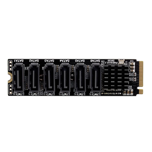 Carte d'extension M2 M-EKY NVME vers 6 ports SATA3.0, extension de disque dur NAS, ASM1166 prend en charge PM - Product Image 1