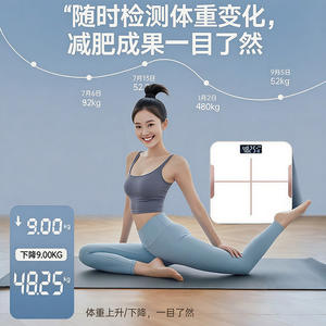 Báscula de Grasa Corporal Kantli, Báscula Digital Rectangular, Funciona con Batería, Monitor de Salud en el Hogar, Medición de Precisión - Product Image 3