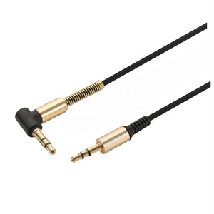 WISTAR <span class=keywords><strong>cable</strong></span> <span class=keywords><strong>jack</strong></span> <span class=keywords><strong>macho</strong></span> personalizado de 3,5mm, <span class=keywords><strong>cable</strong></span> auxiliar de fideos, <span class=keywords><strong>cable</strong></span> de audio auxiliar redondo con tapones de concha de metal y resorte de metal - Product Image 1