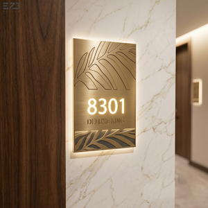 Targa Luminosa Personalizzata EZD per Numeri di Stanza in Hotel e B&B, Segnaletica in Metallo con Retroilluminazione LED - Product Image 4