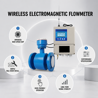 Débitmètre électromagnétique sans fil NOVA 4G, haute précision, capteur de débit de tuyau intégré pour les eaux usées