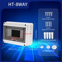 Gabinete de Distribución de Energía Industrial Serie HT Duradero de 24 Vías, Impermeable IP65, Certificado IEC CE, con MCB de 12V 200A