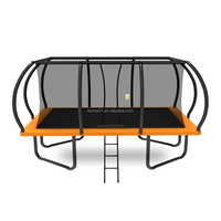 Trampolín Rectangular Profesional Zoshine de 10x17 Pies con Red de Seguridad y Escalera Antideslizante, Trampolín Cuadrado de Gimnasia con Diseño Seguro