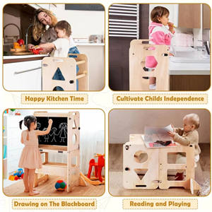 Tour d'apprentissage multifonctionnelle 3-en-1 pliable et écologique pour enfants, idéale pour la cuisine et la chambre – Qualité supérieure - Product Image 6