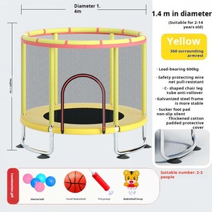 Mini <span class=keywords><strong>trampoline</strong></span> pour enfants à usage intérieur avec structure en fer et <span class=keywords><strong>filet</strong></span> de <span class=keywords><strong>protection</strong></span> pour - Product Image 5