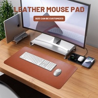 Tapis de bureau en cuir imperméable en cuir PU tapis de souris ordinateur portable antidérapant double face tapis de bureau dessin animé jeu pour bureau maison