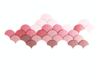 Feuilles Ginkgo 108 Couleurs Conception 3D Panneaux acoustiques colorés en fibre de polyester