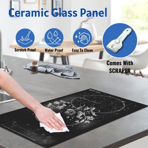 Table de cuisson vitrocéramique électrique Cusine Sync 2 brûleurs 3000W avec commande tactile, encastrable, surface lisse, usage domestique - Product Image 2
