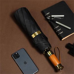 <span class=keywords><strong>Parapluie</strong></span> <span class=keywords><strong>pliant</strong></span> pour <span class=keywords><strong>homme</strong></span> <span class=keywords><strong>haut</strong></span> <span class=keywords><strong>de</strong></span> <span class=keywords><strong>gamme</strong></span> SD avec manche en bois massif et lettrage à dix os coupe-vent automatique <span class=keywords><strong>de</strong></span> publicité commerciale - Product Image 1
