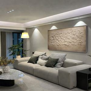 Pintura al Óleo Minimalista Estilo Wabi-Sabi, Hecha a Mano, sobre Lienzo, con Textura 3D, Enmarcada, para Decoración de Paredes de Hoteles, Casas e Interiores Comerciales - Product Image 5