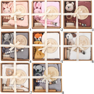 Set di 6 Pezzi Super Morbidi per Neonati: Asciugamano, Sonaglio, Fascia, Bavaglino Stampato, Regalo di Nascita, Accessori in Confezione Regalo per Uso Domestico - Product Image 2