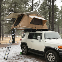Tente de toit moderne en alliage d'aluminium léger, prix d'usine, pour 4 personnes, coque rigide, imperméable, pliable, camping quatre saisons, pour voiture