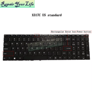 Ru Nga chúng tôi Máy Tính Xách Tay Bàn Phím cho x317c mb3661004 F0041-004 YXT-NB93-134 mb3501821 F6 Key với wifi biểu tượng không có đèn nền giá rẻ - Product Image 2