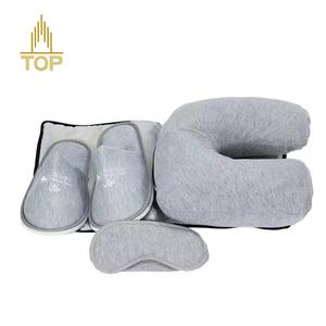 Juego de dormir de viaje inflable 3 en 1 cómodo de la mejor calidad, Kit de viaje en avión para aerolínea y Camping - Product Image 1