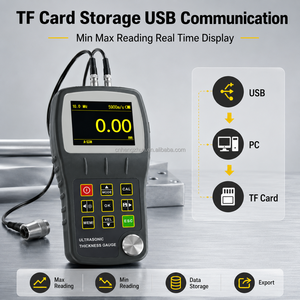 Jauge d'épaisseur ultrasonique professionnelle U100, mesureur de vitesse sonore des matériaux pour le contrôle qualité des plaques et tubes moulés - Product Image 6
