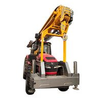 Fabrika fiyat 3 Ton 5 Ton kereste vinci Mini tekerlekli traktör vinç fiyatı toprak burgu