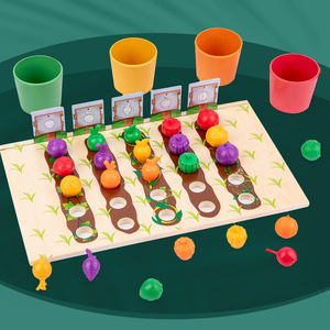 Juguete educativo Montessori, simulación de madera, granja, plantación de frutas y verduras, clasificación de colores, cognición, conteo de números, juego divertido - Product Image 4
