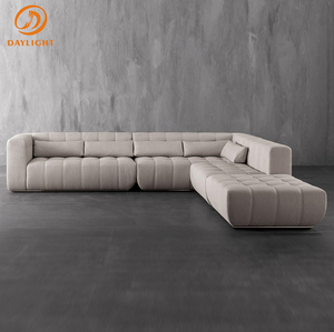 Sofá Seccional de esquina creativo Beige Nórdico - Product Image 3