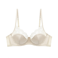 Ropa interior de pecho extendido sin tirantes para mujer, pequeño Push up, gran almohadilla adelgazante gruesa, sujetador de dibujos animados para chica caliente