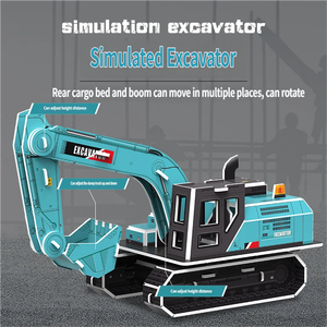 Puzzle 3D éducatif pour enfants sur les véhicules d'ingénierie, blocs de construction en papier, jouet d'assemblage DIY pour enfants - Product Image 4