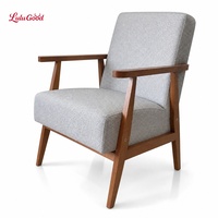 Modernes Nordisches Stoff-Ecksofa Sessel Freizeitstuhl mit Weichen Kissen für Schlafzimmer Wohnzimmer Heimbüro & Hotelnutzung