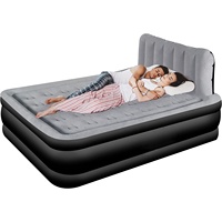 Matelas Gonflable d'Extérieur Double Hauteur à Gonflage Rapide avec Tête de Lit et Pompe Intégrée pour Camping Pliable