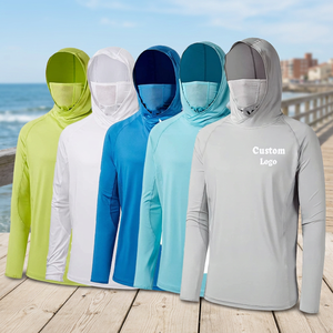 UPF 50 Fishing UV <b>Hoodie</b> <b>Lightweight</b> Breathable Unisex Sun Protection Polyester/Nylon Quick Dry Jersey Apparel - Product Image 1